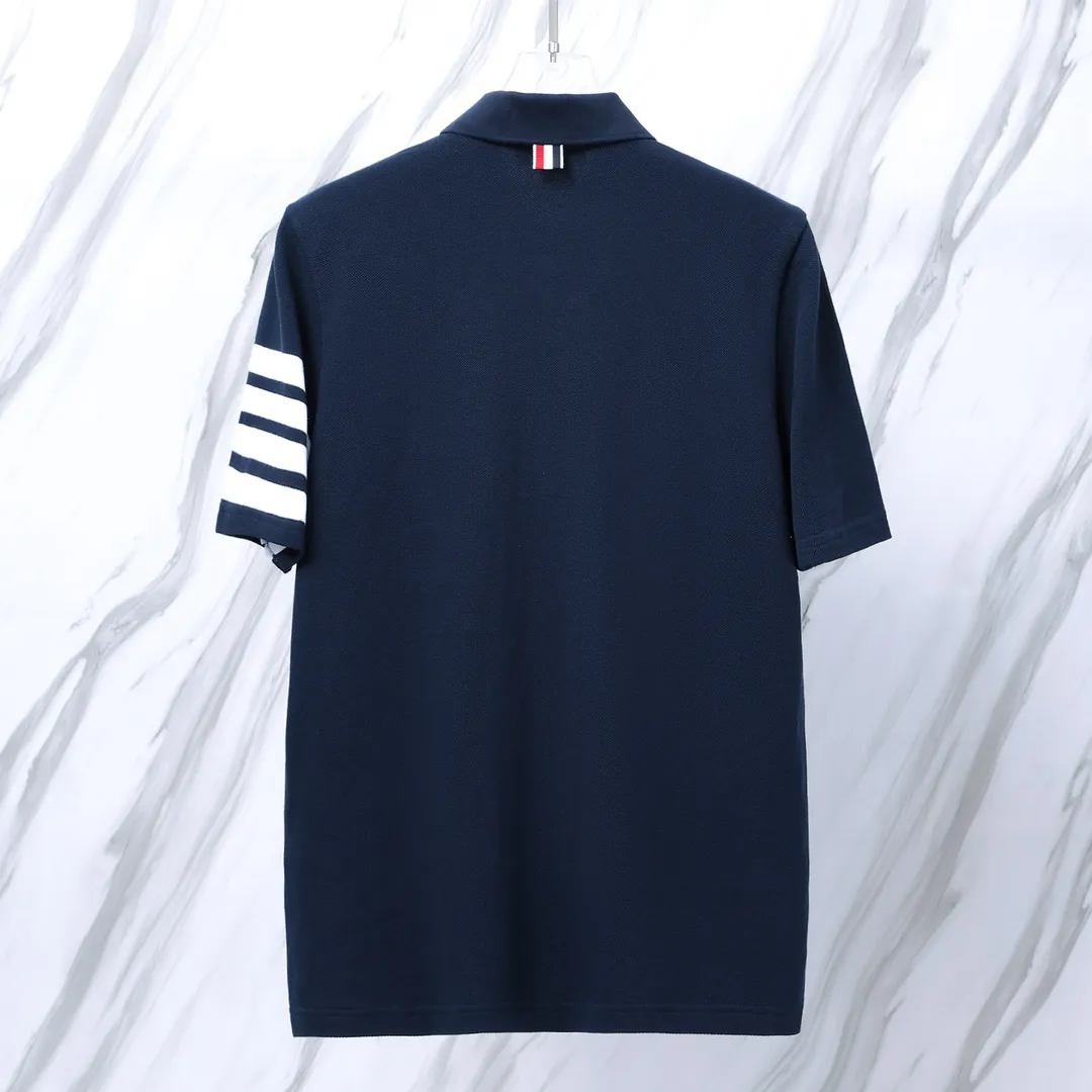 ：T 09（TBPolo ） THOM BROWNE TB 330 POLO Classic 330 Authentic Authentic Quality + Authentic + Same Style Size：0/1/2/3/4 ：White/Black/Navy Blue/Gray